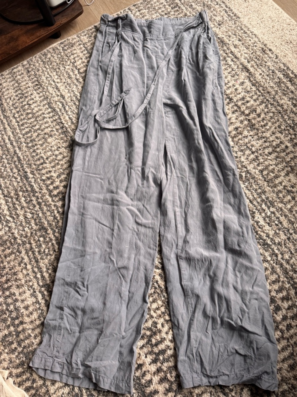 Thread & Supply Light Gray Wide-Leg Women's Pants